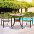Outdoor Dining Set Bistro 3 Piece Cast Aluminium