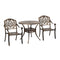 Outdoor Dining Set Bistro 3 Piece Cast Aluminium