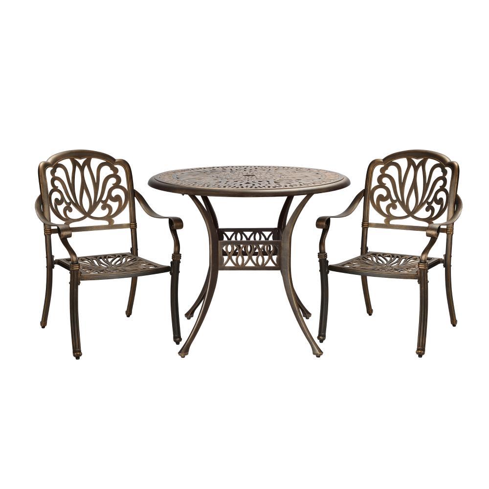 Outdoor Dining Set Bistro 3 Piece Cast Aluminium