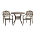 Outdoor Dining Set Bistro 3 Piece Cast Aluminium