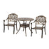 Outdoor Dining Set Bistro 3 Piece Cast Aluminium