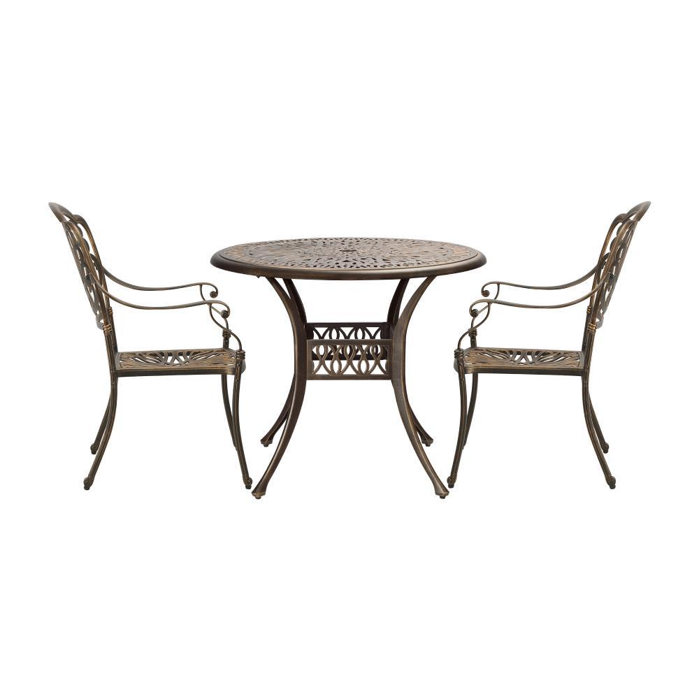 Outdoor Dining Set Bistro 3 Piece Cast Aluminium