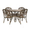 Outdoor 5 Piece Dining Bistro Set Chairs&Table