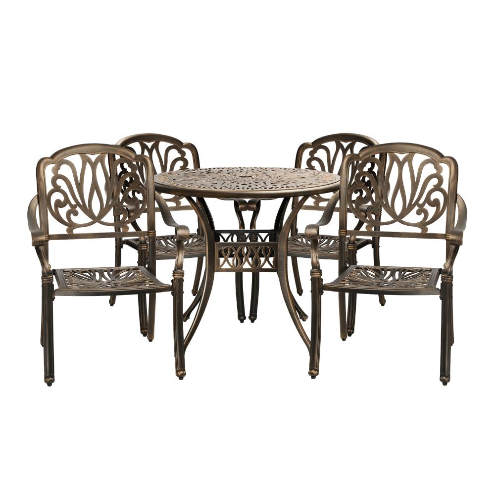 Outdoor 5 Piece Dining Bistro Set Chairs&Table