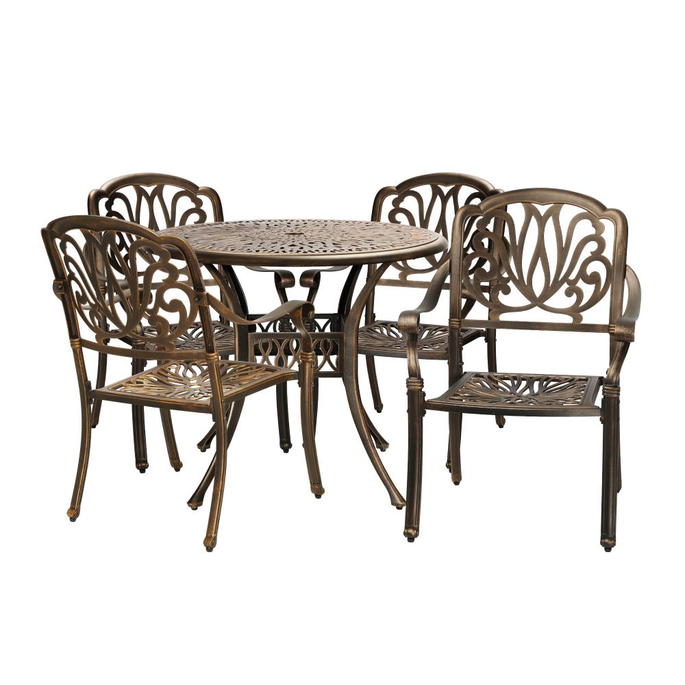 Outdoor 5 Piece Dining Bistro Set Chairs&Table