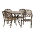 Outdoor 5 Piece Dining Bistro Set Chairs&Table