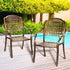 Outdoor Furniture Dining Chairs Cast Aluminium x2