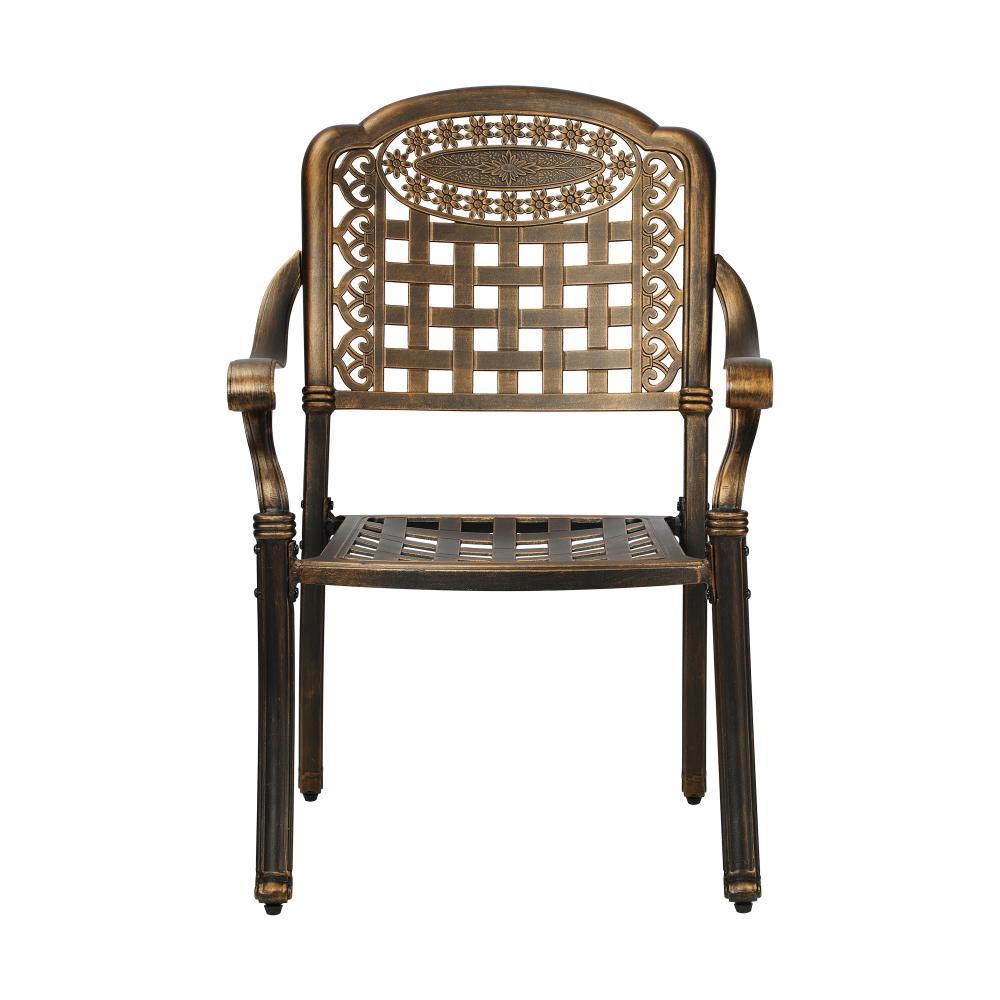 Outdoor Furniture Dining Chairs Cast Aluminium x2