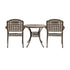 3 Piece Outdoor Dining Set Bistro Cast Aluminium