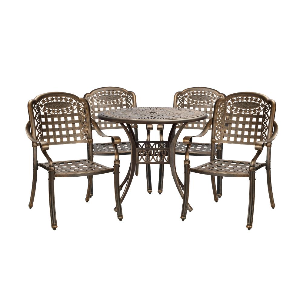 Outdoor Dining Chairs & Table Bistro Set 5 Piece