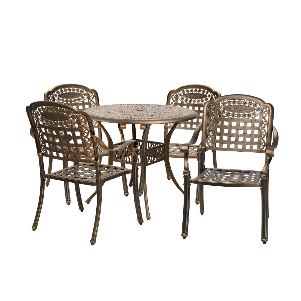 Outdoor Dining Chairs & Table Bistro Set 5 Piece