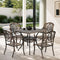 5 Piece Outdoor Dining Table & Chair Set Aluminium