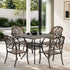 5 Piece Outdoor Dining Table & Chair Set Aluminium