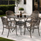 Livsip 5 Piece Outdoor Dining Set Cast Aluminium Patio Table 4 Chairs Bronze