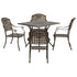 Livsip 5 Piece Outdoor Dining Set Cast Aluminium Patio Table 4 Chairs Bronze