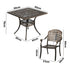 Livsip 5 Piece Outdoor Dining Set Cast Aluminium Patio Table 4 Chairs Bronze
