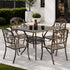 5 Piece Outdoor Dining Table & Chair Set, Cast Aluminium, Patio Combo Set