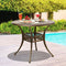Cast Aluminium Outdoor Garden Dining Table 75cm Bronze