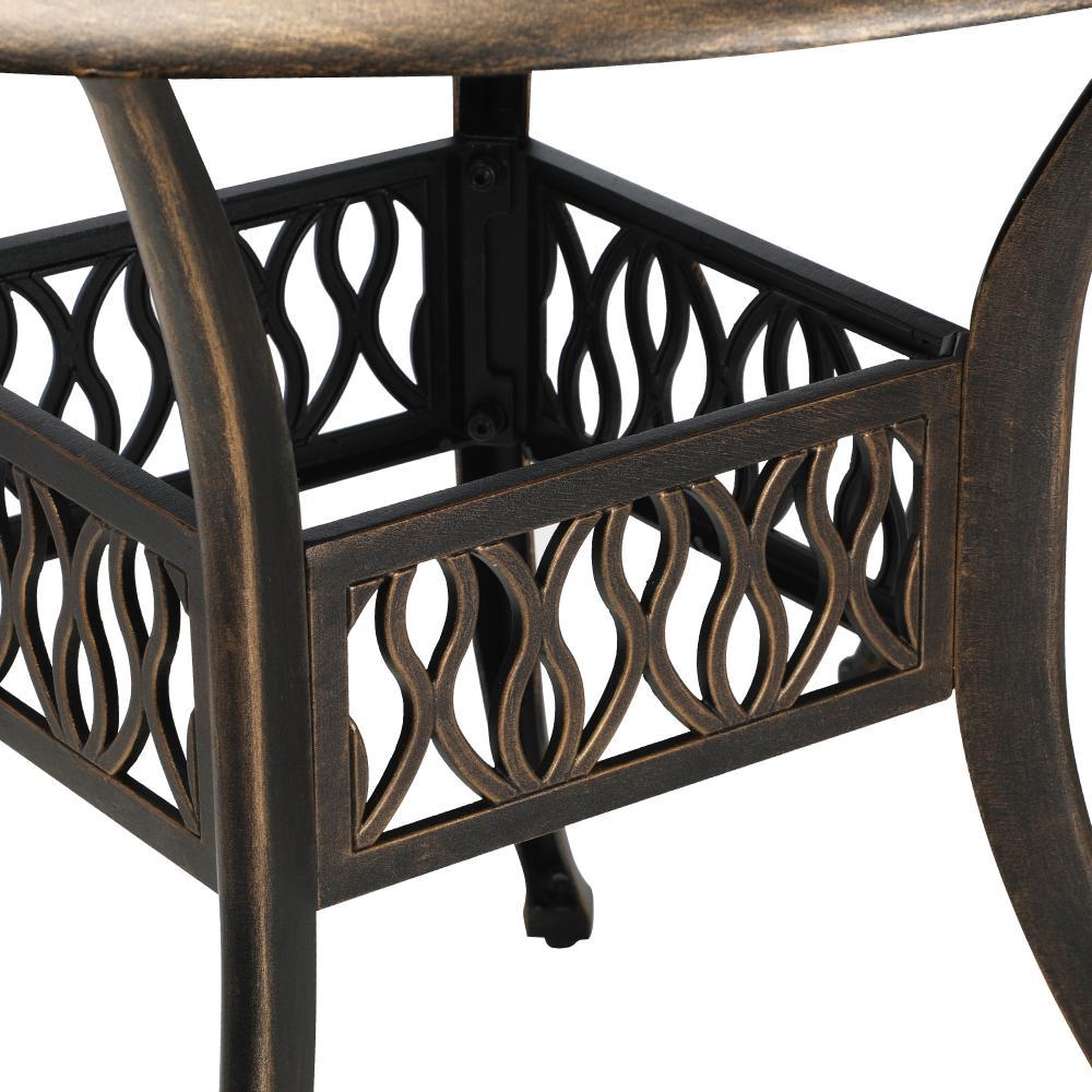 Garden Table Bronze Cast Aluminium Dining Table 75cm