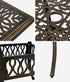 Outdoor Garden Table, Cast Aluminium Furniture, Bronze, 90x90cm