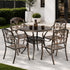 5 Piece Outdoor Dining Set, Patio Bistro Table & Chairs, Cast Aluminium