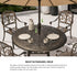 5 Piece Outdoor Dining Set, Patio Bistro Table & Chairs, Cast Aluminium