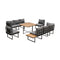 Livsip 6 Seater Outdoor Dining Sofa Lounge Patio Garden Setting