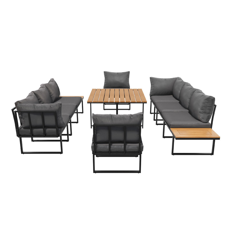 Livsip 6 Seater Outdoor Dining Sofa Lounge Patio Garden Setting