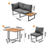 Livsip 6 Seater Outdoor Dining Sofa Lounge Patio Garden Setting