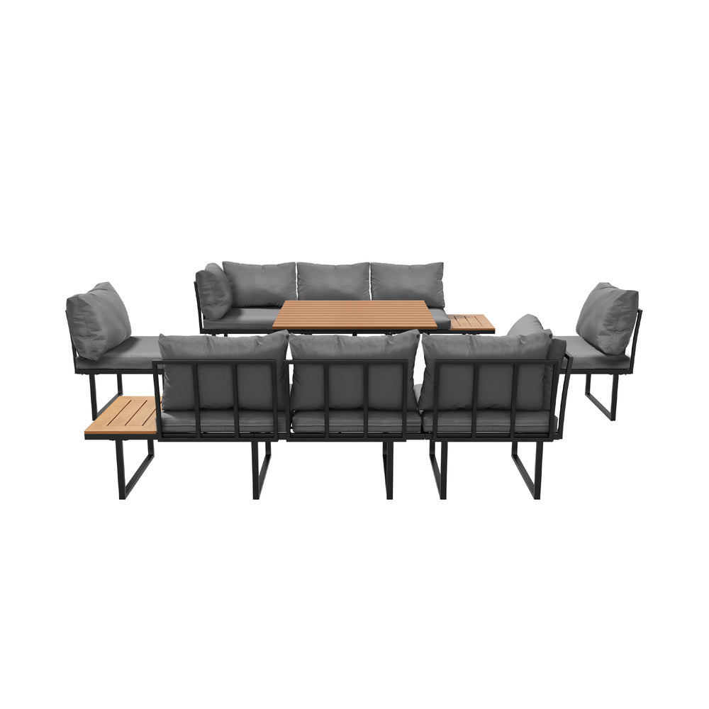 Livsip 6 Seater Outdoor Dining Sofa Lounge Patio Garden Setting