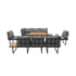 Livsip 6 Seater Outdoor Dining Sofa Lounge Patio Garden Setting