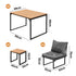 8 Seater Outdoor Dining Set Sofa Lounge Patio Ottoman Grey