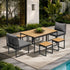 6 Seater Outdoor Dining Set Sofa Lounge Patio Ottoman Grey