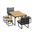 6 Seater Outdoor Dining Set Sofa Lounge Patio Ottoman Grey