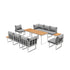 Livsip 8 Seater Outdoor Dining Set Sofa Side Table Furniture White
