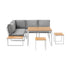 Livsip 6 Seater Outdoor Dining Sofa Set Lounge Furniture White