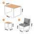 6 Seater Outdoor Dining Set Sofa Lounge Patio Ottoman White