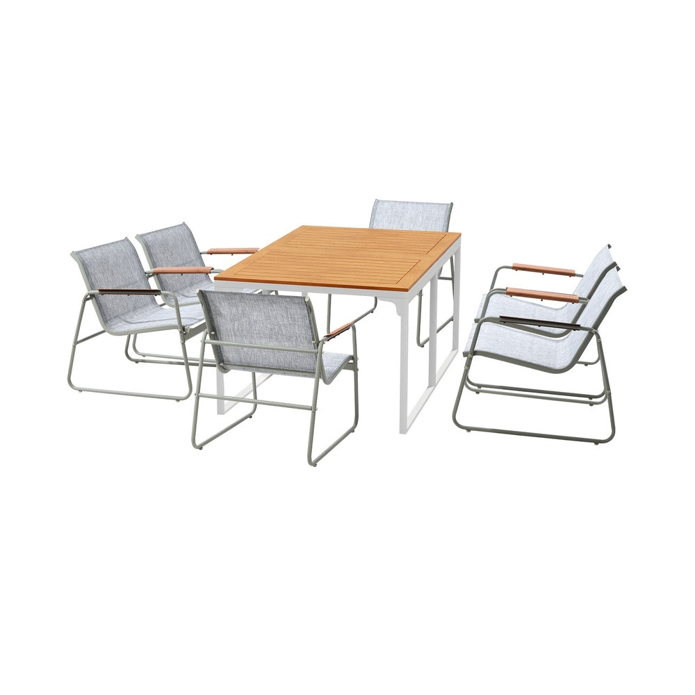 6 Seater Outdoor Dining Set Patio Table Chairs Furniture
