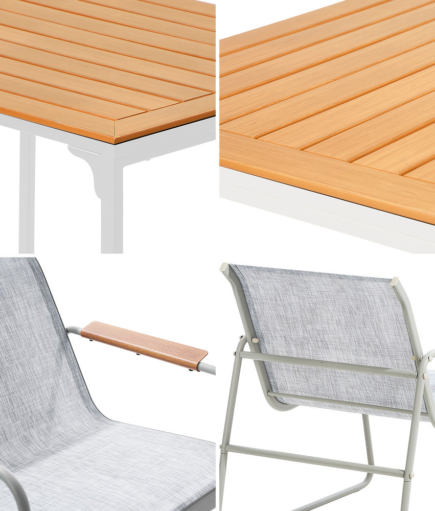 6 Seater Outdoor Dining Set Patio Table Chairs Furniture