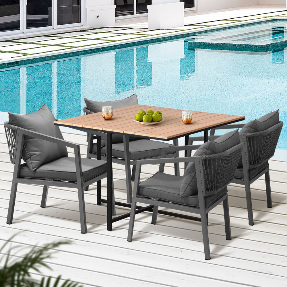 4 Seater Outdoor Dining Set Garden Table Chairs Setting