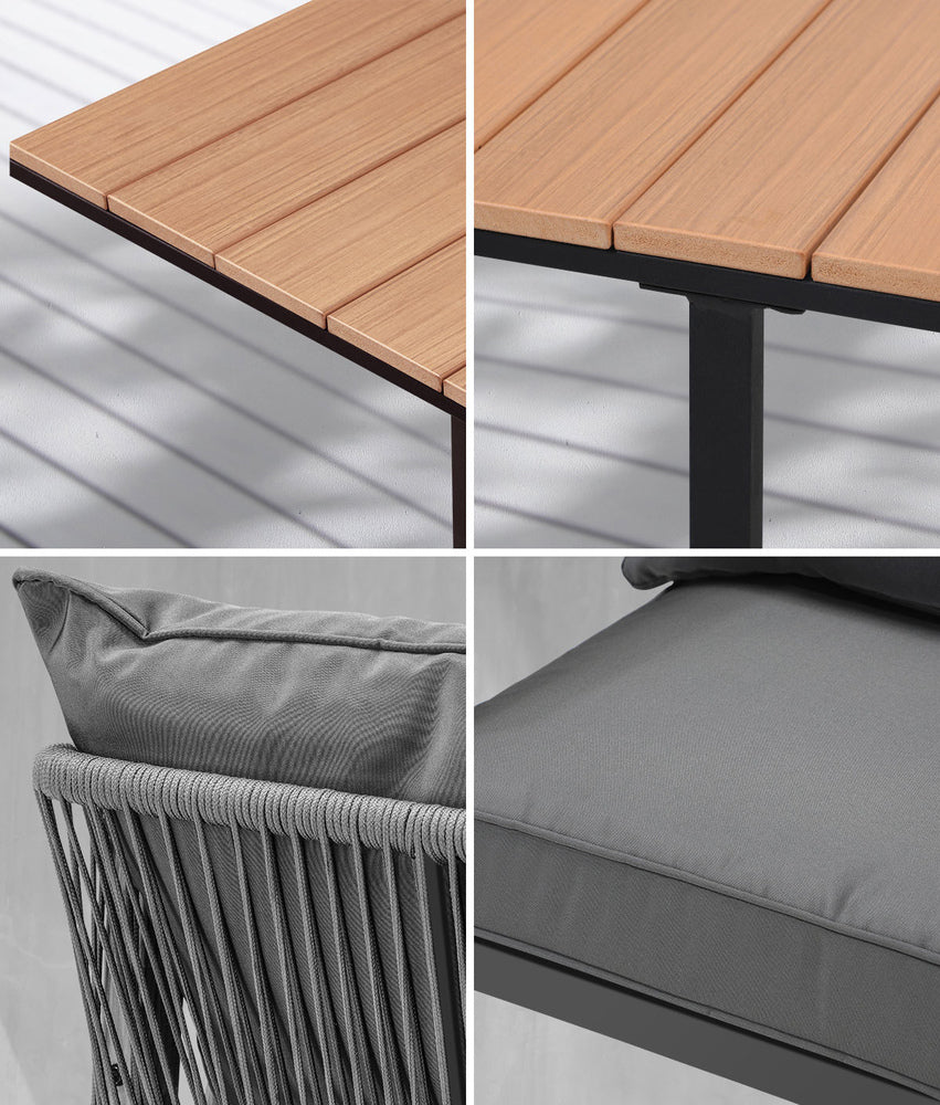 4 Seater Outdoor Dining Set Garden Table Chairs Setting