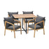 5PCS Outdoor Patio Set Table&Armchair Dining Set