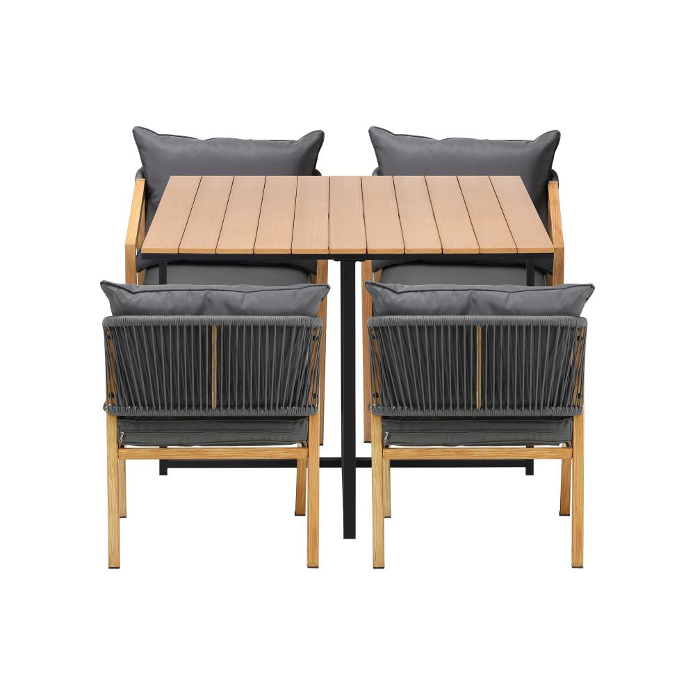 5PCS Outdoor Patio Set Table&Armchair Dining Set