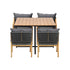 5PCS Outdoor Patio Set Table&Armchair Dining Set