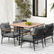Livsip Outdoor Dining Set 5 Seater Garden Table Chairs Weather Resistant