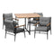 Livsip Outdoor Dining Set Garden Table and Chairs 5 Seater