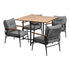 Livsip Outdoor Dining Set Garden Table and Chairs 5 Seater