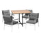 Outdoor Dining Set Garden Table and Chairs 5PCS