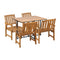 4 Seater Outdoor Dining Set Table&Wood Chairs