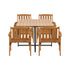 4 Seater Outdoor Dining Set Table&Wood Chairs